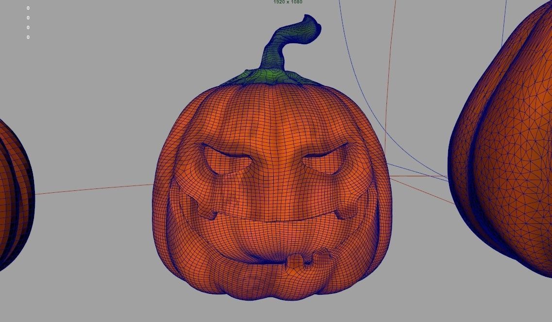 pumkins 6 hallowin 3D model_12