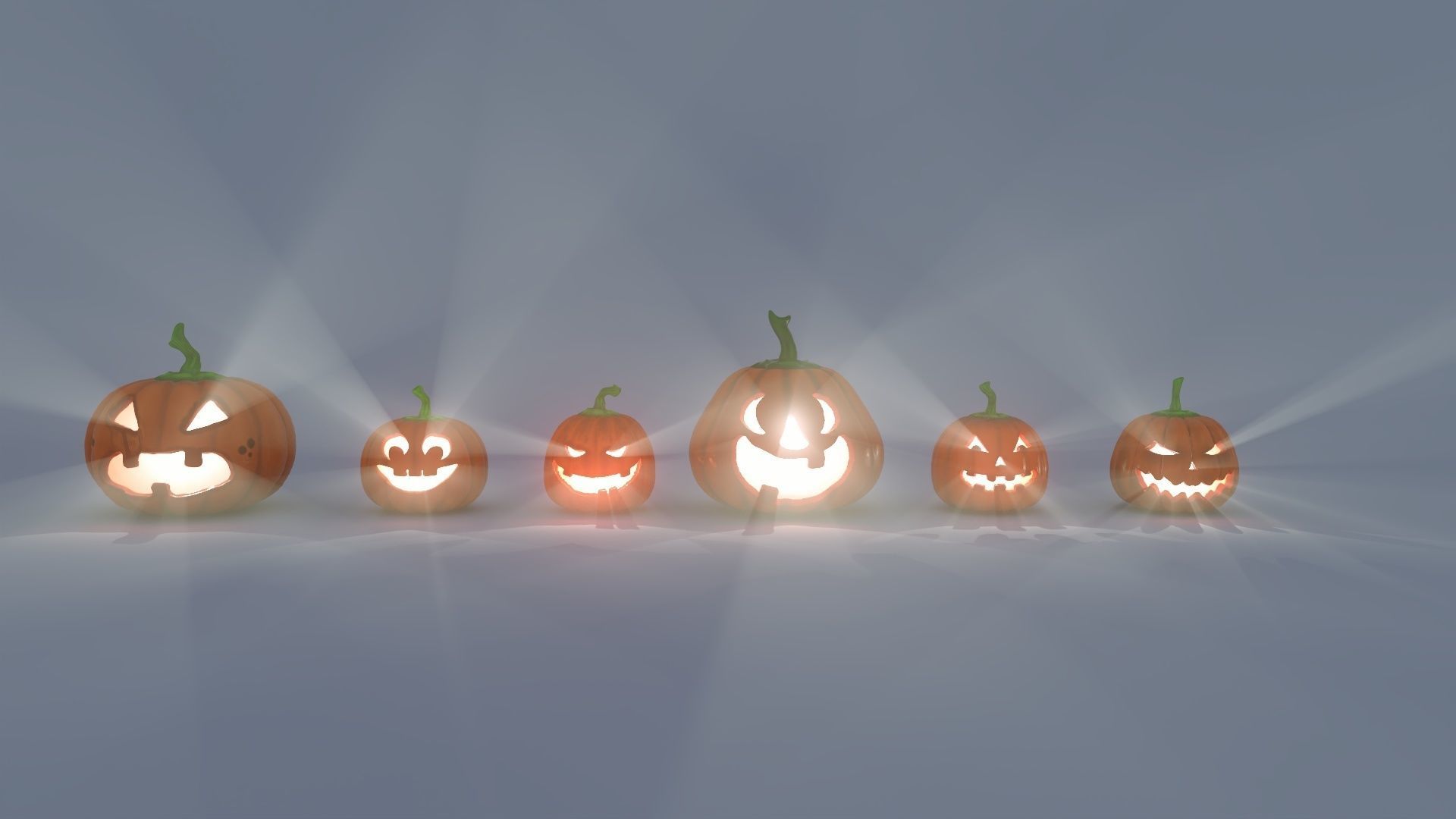 pumkins 6 hallowin 3D model_4