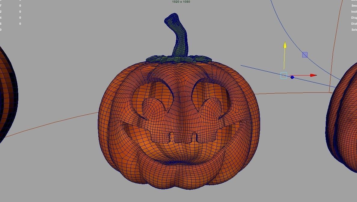 pumkins 6 hallowin 3D model_11