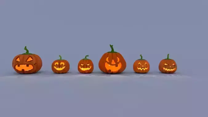 pumkins 6 hallowin 3D model