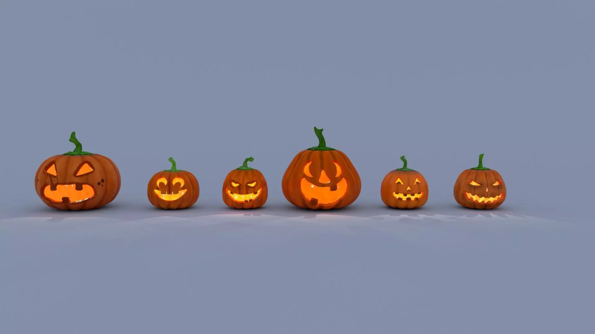 pumkins 6 hallowin 3D model_0