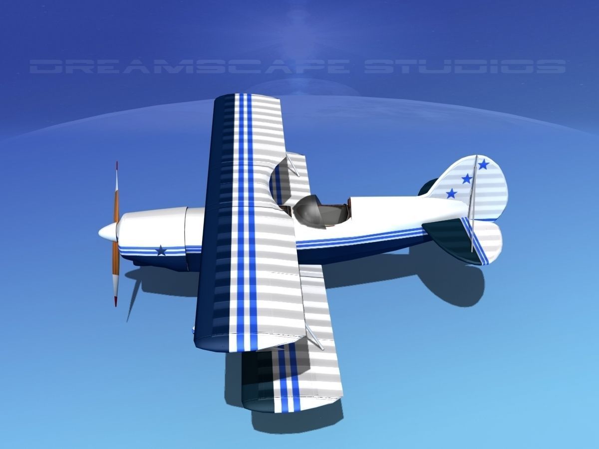 Acro Sport II Biplane 3D model_10
