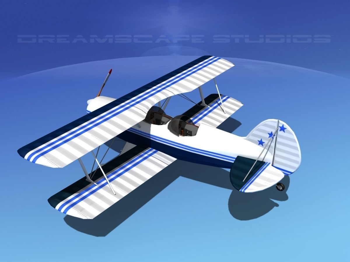 Acro Sport II Biplane 3D model_9