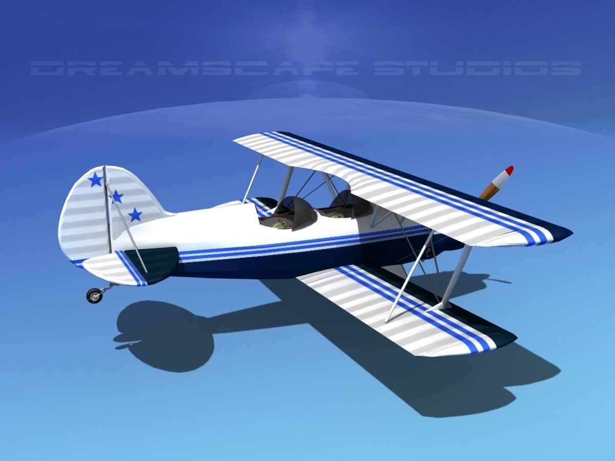 Acro Sport II Biplane 3D model_6