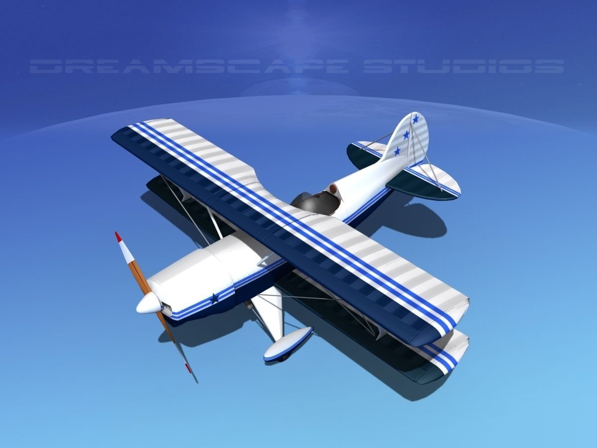 Acro Sport II Biplane 3D model_11