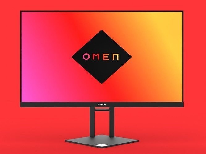 HP OMEN 27i Gaming Monitor Low-poly 3D model