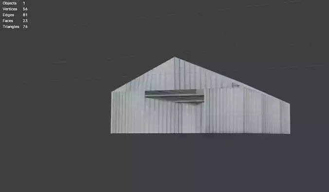 Aircraft hanger Low Poly