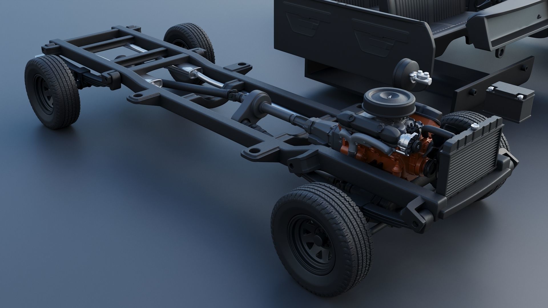 Dodge W200 Crew Cab 1979 3D print model_27