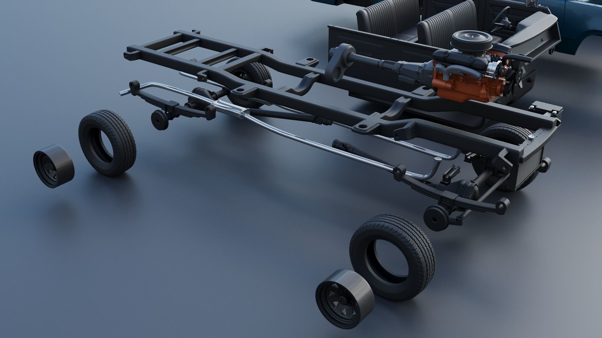 Dodge W200 Crew Cab 1979 3D print model_28