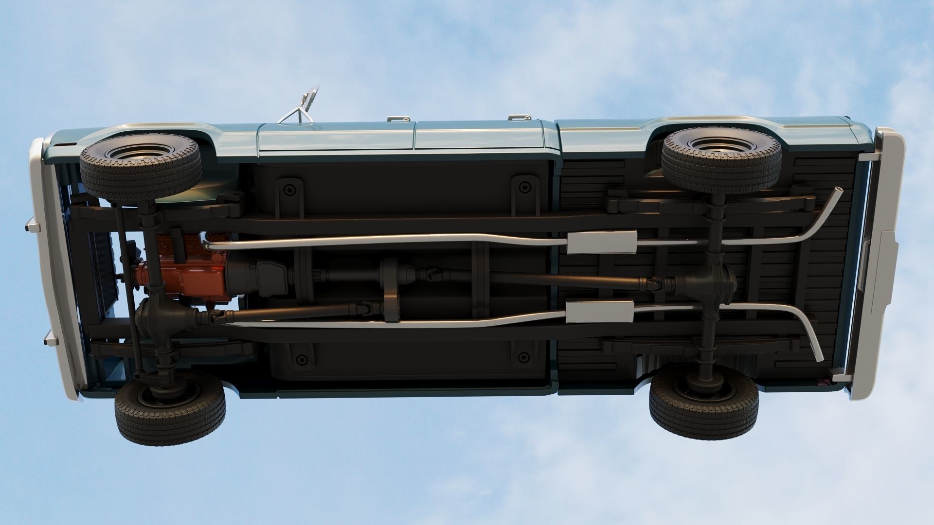 Dodge W200 Crew Cab 1979 3D print model_15