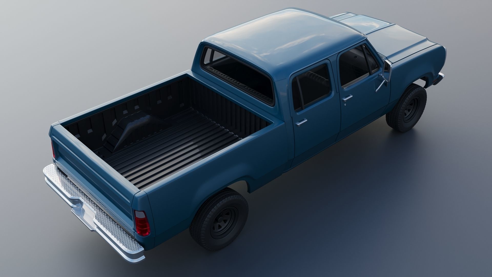 Dodge W200 Crew Cab 1979 3D print model_7