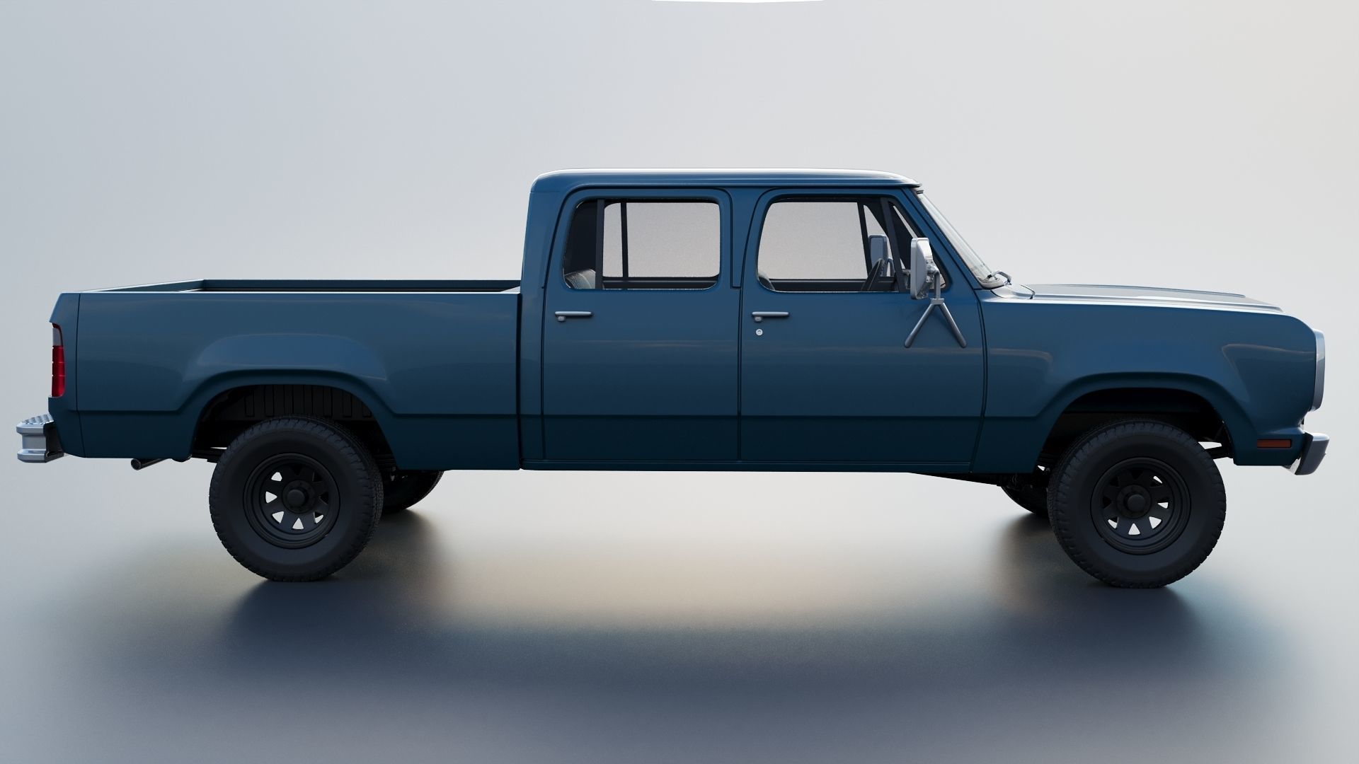 Dodge W200 Crew Cab 1979 3D print model_8