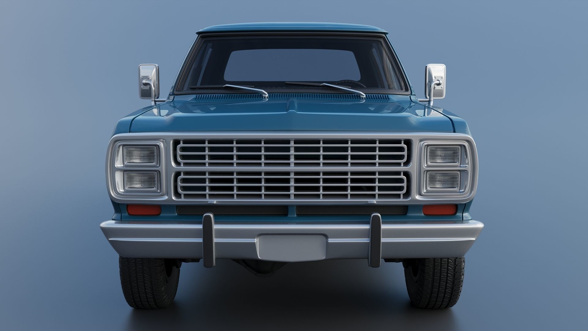 Dodge W200 Crew Cab 1979 3D print model_11