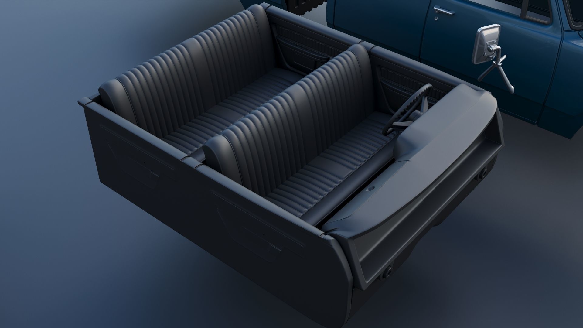 Dodge W200 Crew Cab 1979 3D print model_24