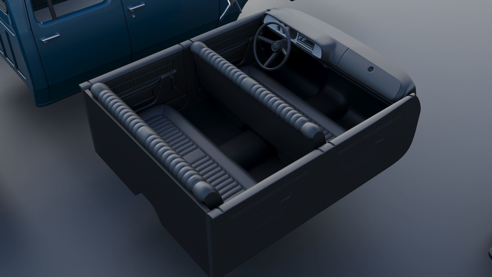 Dodge W200 Crew Cab 1979 3D print model_25