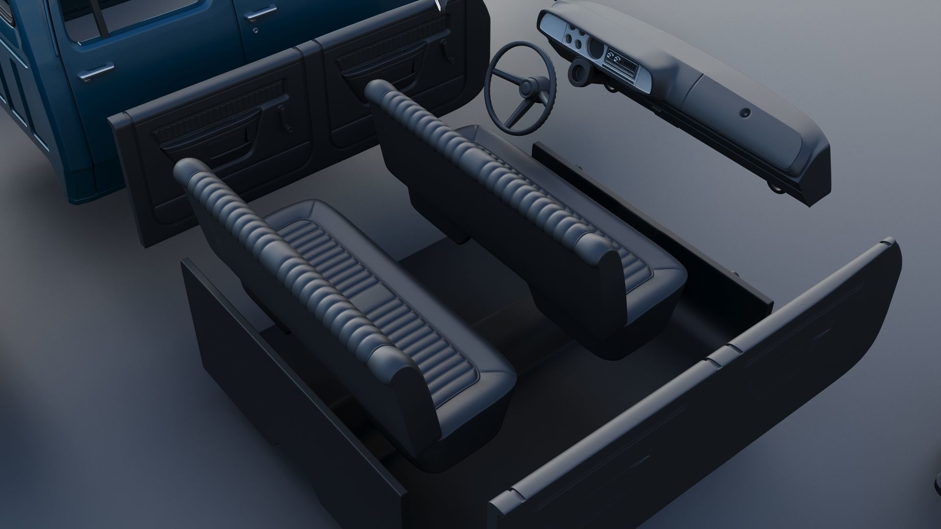 Dodge W200 Crew Cab 1979 3D print model_26