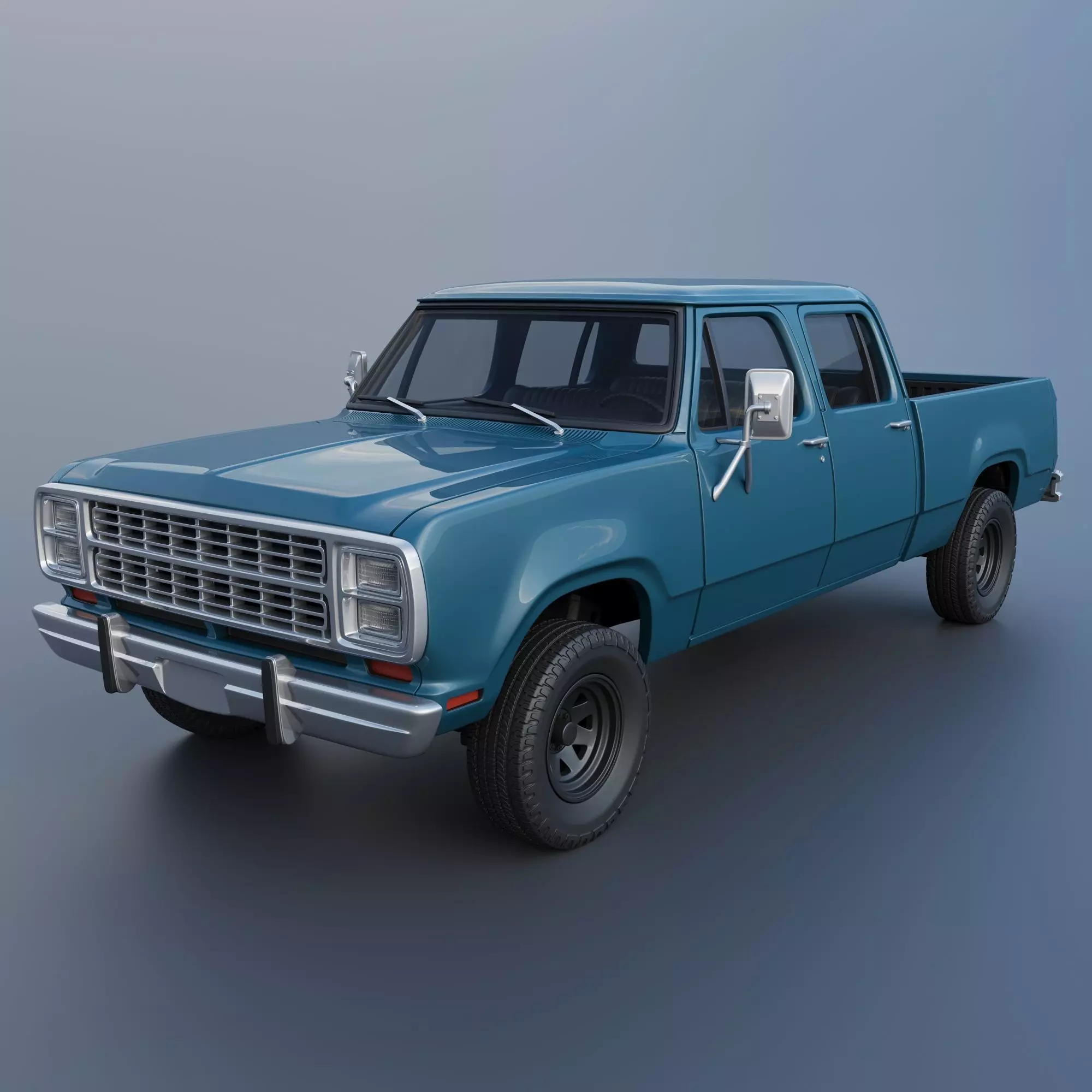 Dodge W200 Crew Cab 1979 3D print model_0