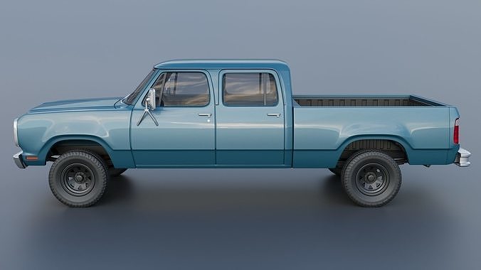 Dodge W200 Crew Cab 1979 3D print model 3