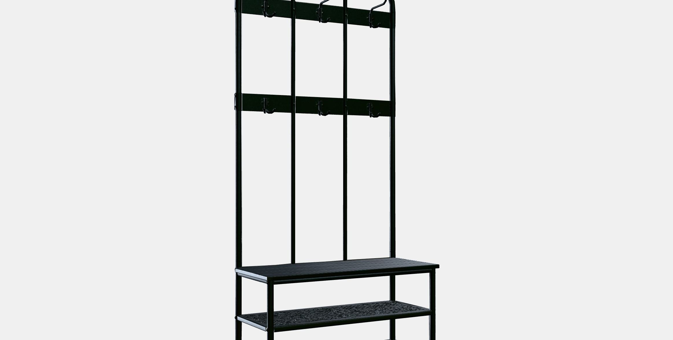 PINNIG coat rack with bench Low-poly 3D model_9