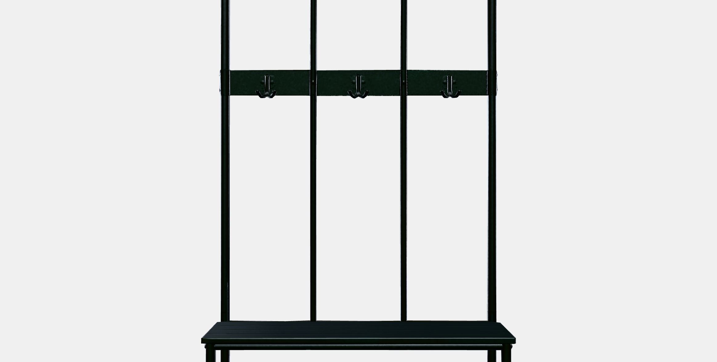 PINNIG coat rack with bench Low-poly 3D model_11