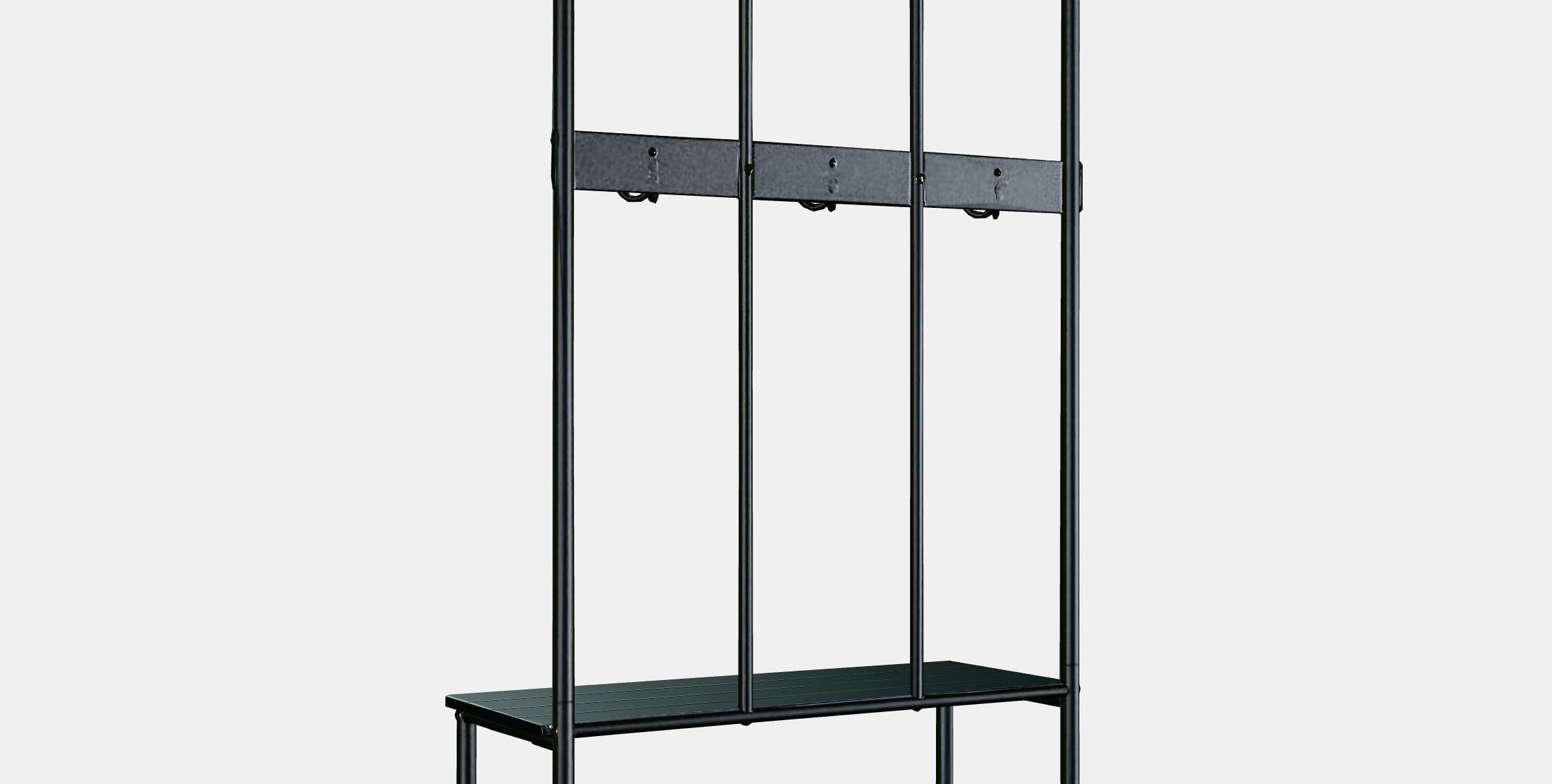 PINNIG coat rack with bench Low-poly 3D model_2