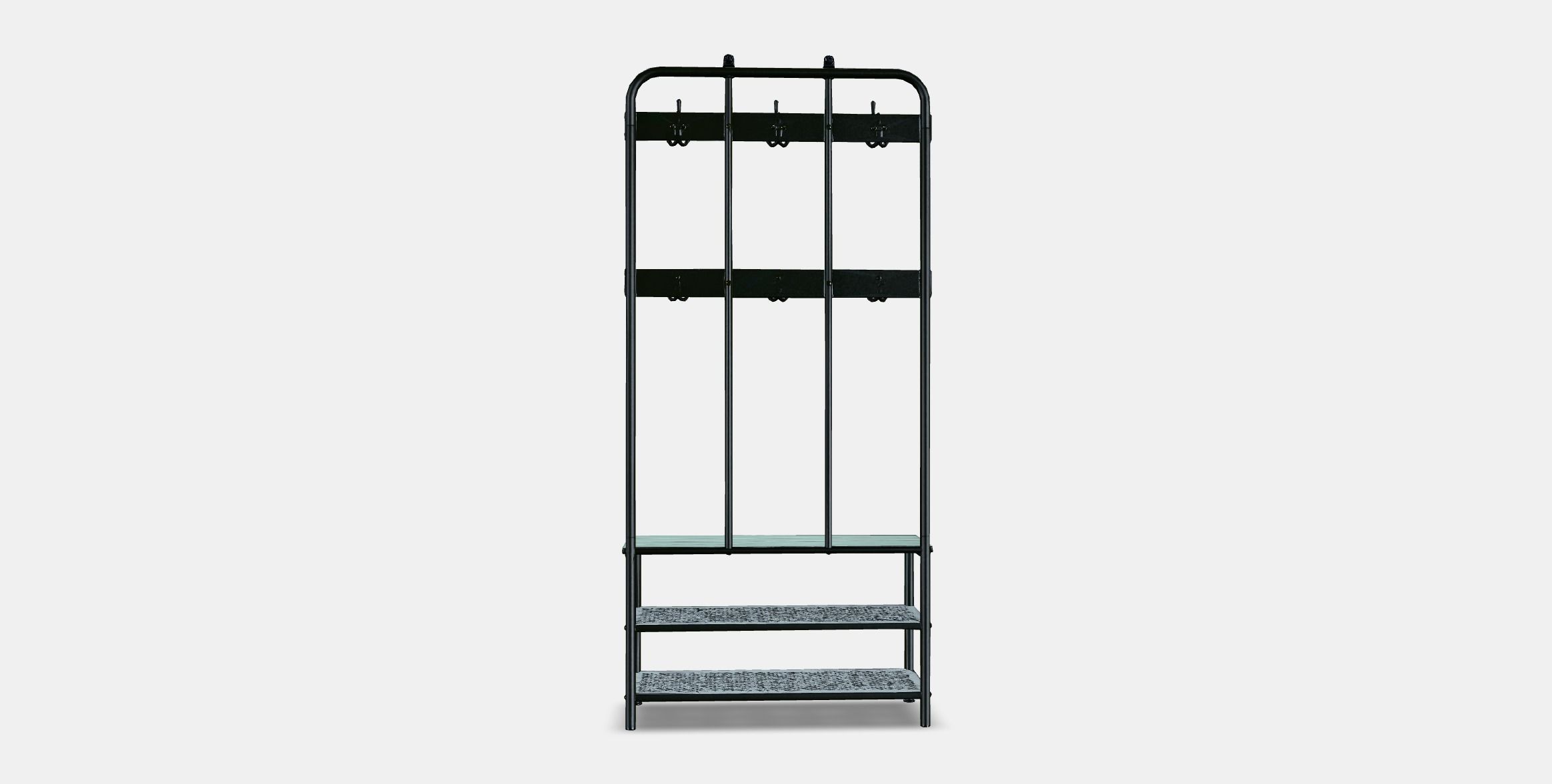 PINNIG coat rack with bench Low-poly 3D model_14