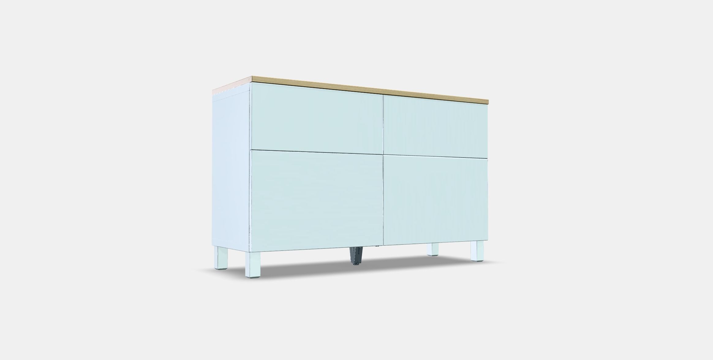 BESTA Storage unit  doors-drawers Low-poly 3D model_3