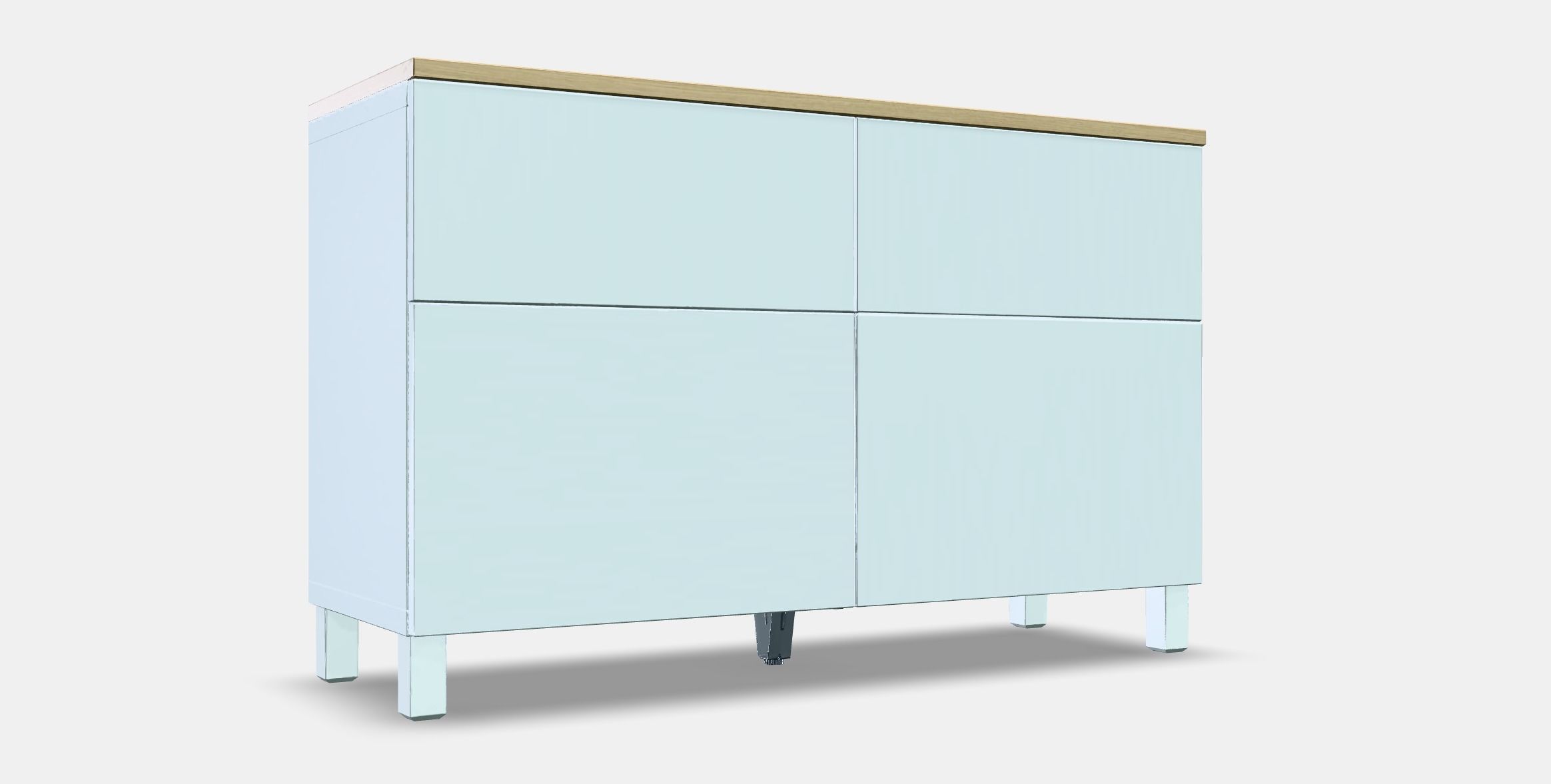 BESTA Storage unit  doors-drawers Low-poly 3D model_9