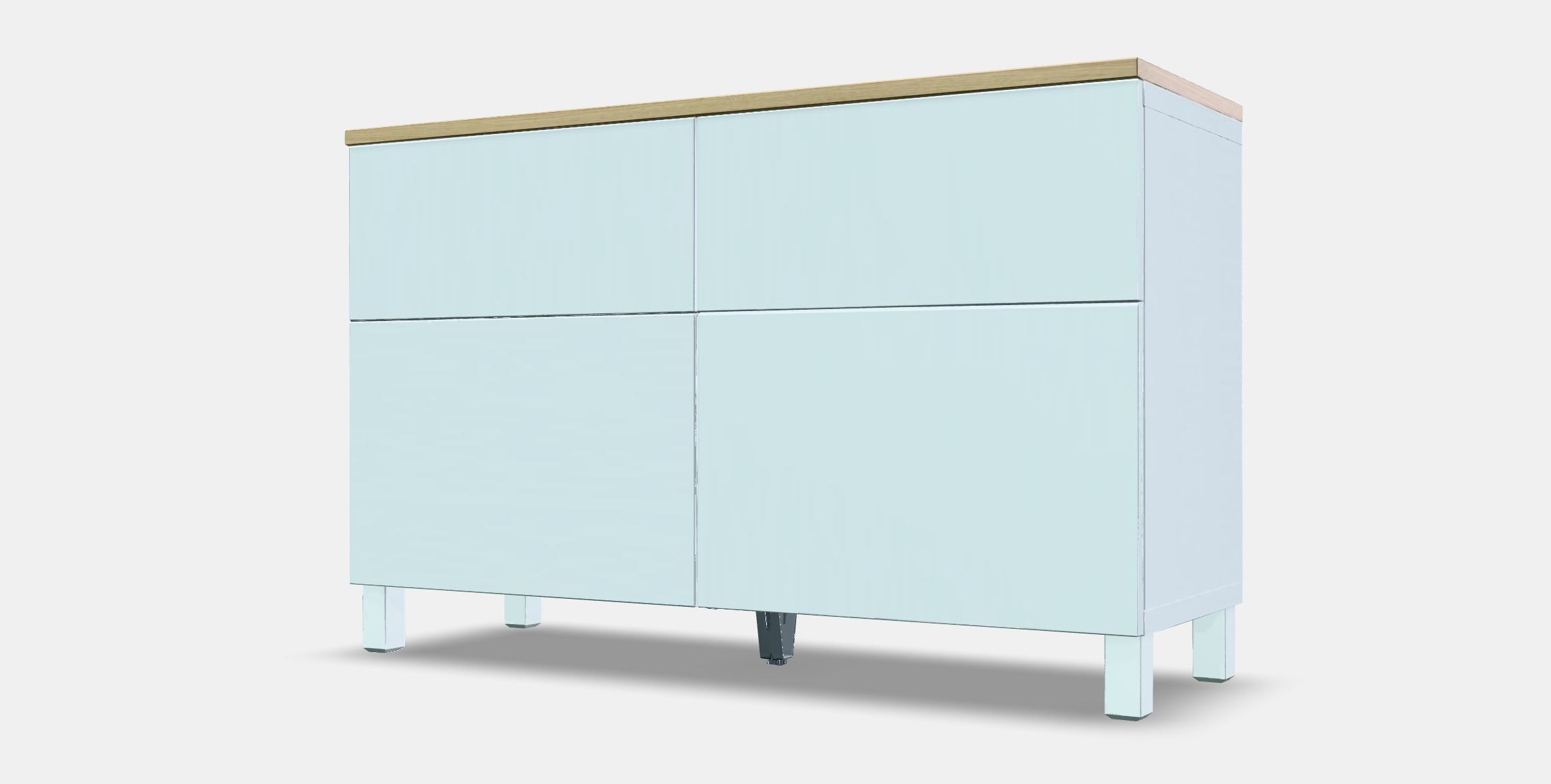 BESTA Storage unit  doors-drawers Low-poly 3D model_13