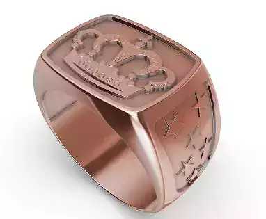 Ring with crown and Stars on Side Jewelry USA Ring Size 10