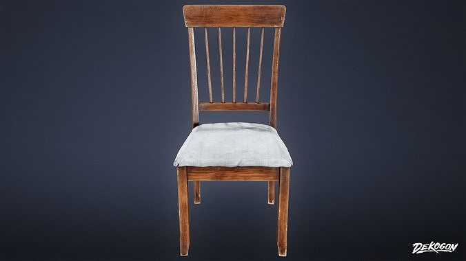 SUBURBS - Chair Dining 02 - LOW POLY AND NANITE Low-poly 3D model
