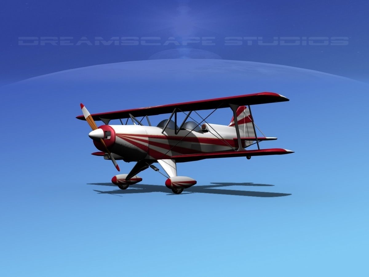 Acro Sport II Biplane 3D model_1