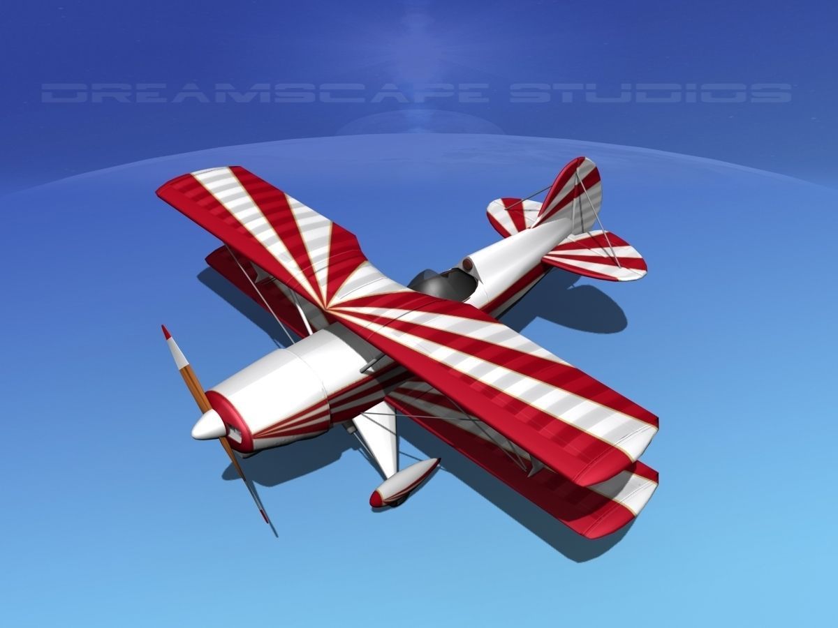 Acro Sport II Biplane 3D model_11