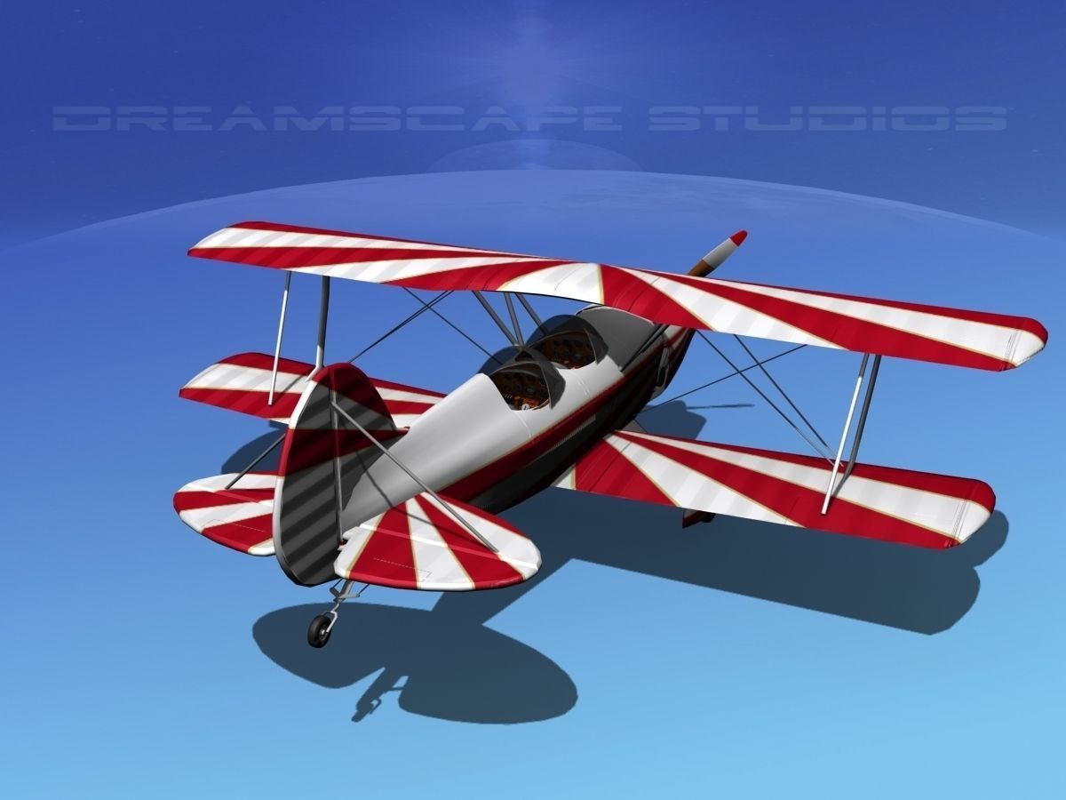 Acro Sport II Biplane 3D model_7
