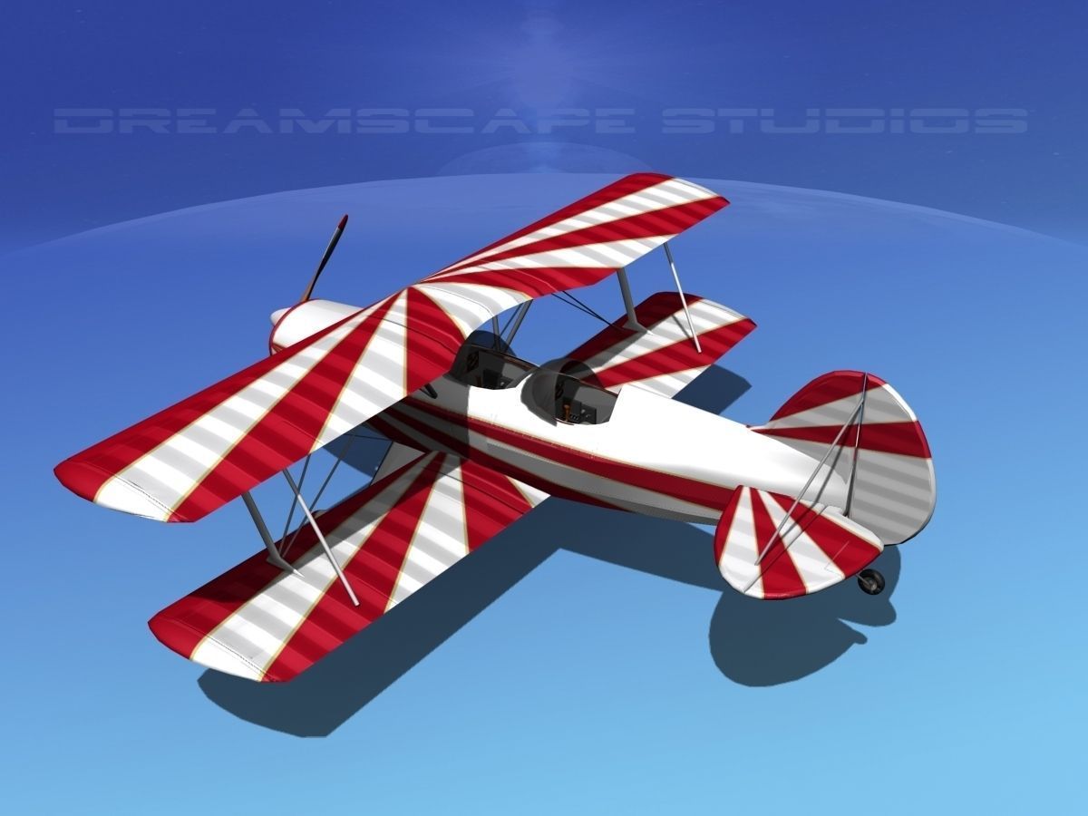 Acro Sport II Biplane 3D model_9