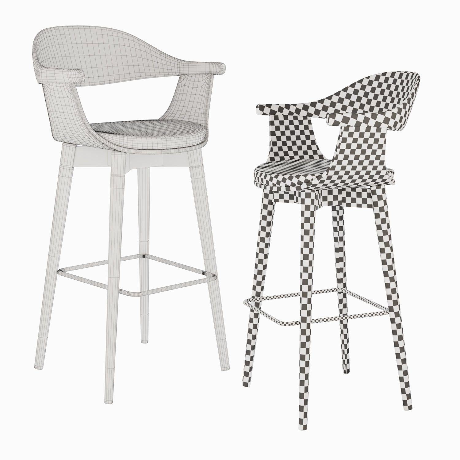 Teyla Arm Barchair  3D model_3