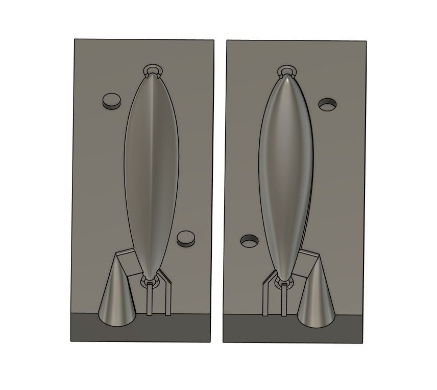 EMS JIG -130gr slow jig CNC MOLD 3D model_4