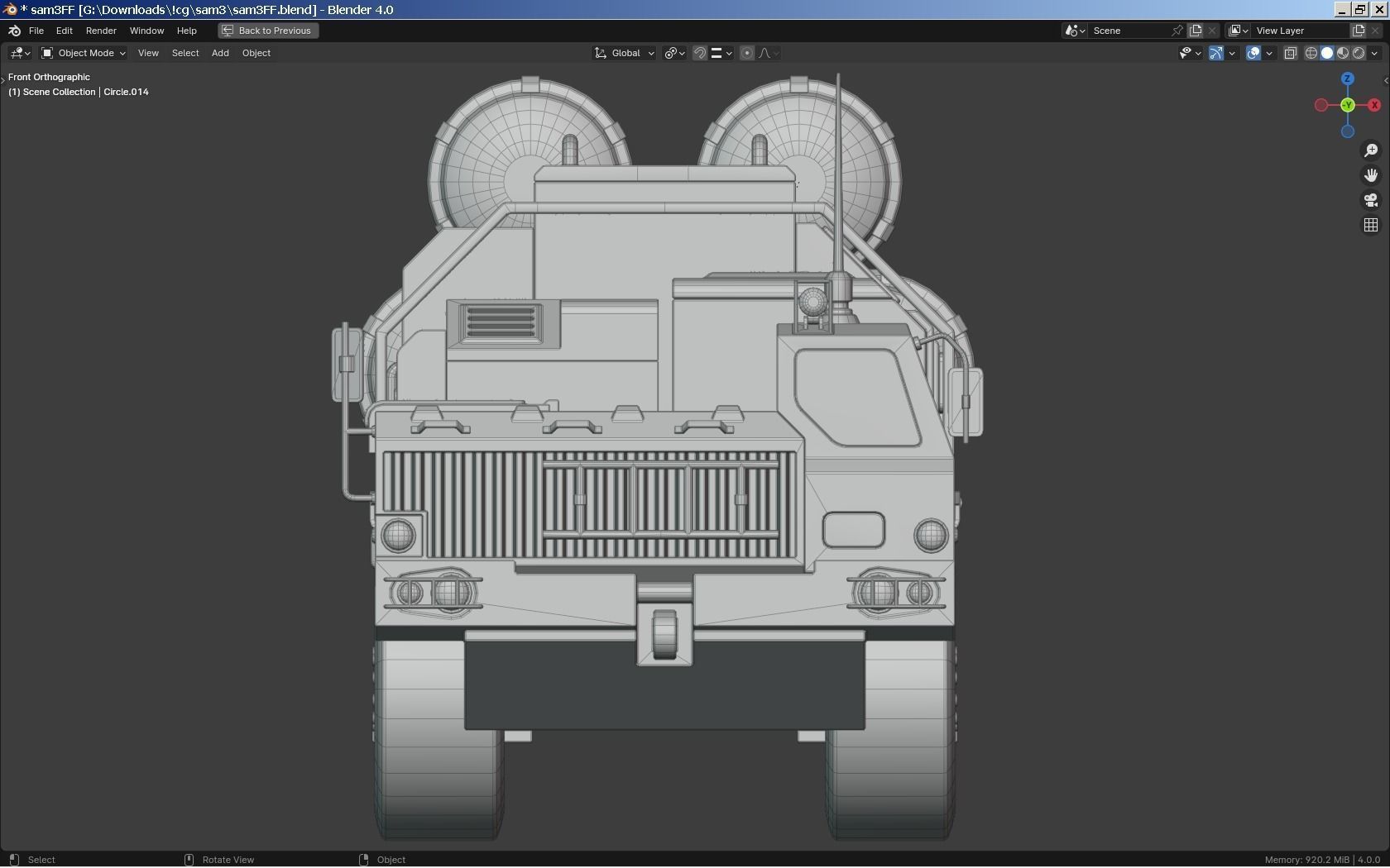 SAM Missile Launcher Bundle Low-poly 3D model_14