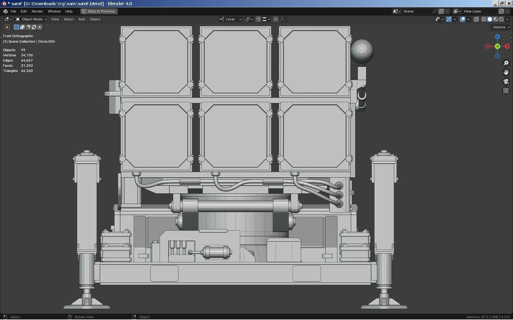 SAM Missile Launcher Bundle Low-poly 3D model_3