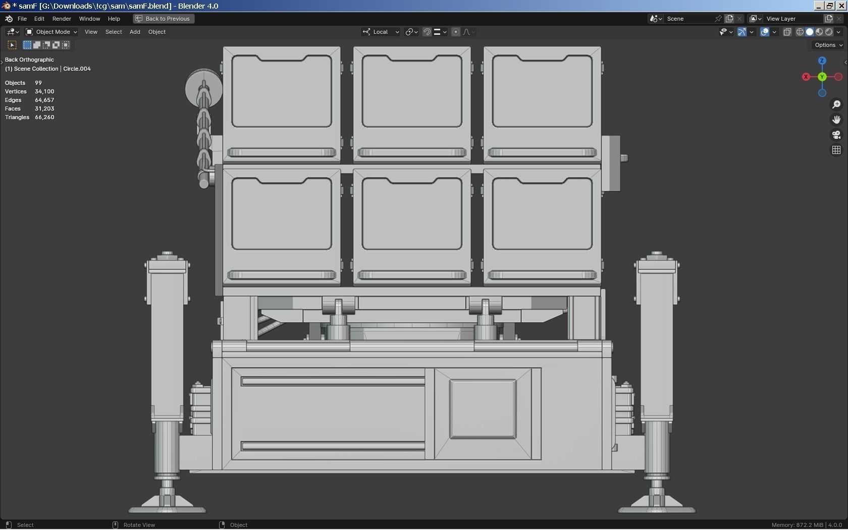 SAM Missile Launcher Bundle Low-poly 3D model_5