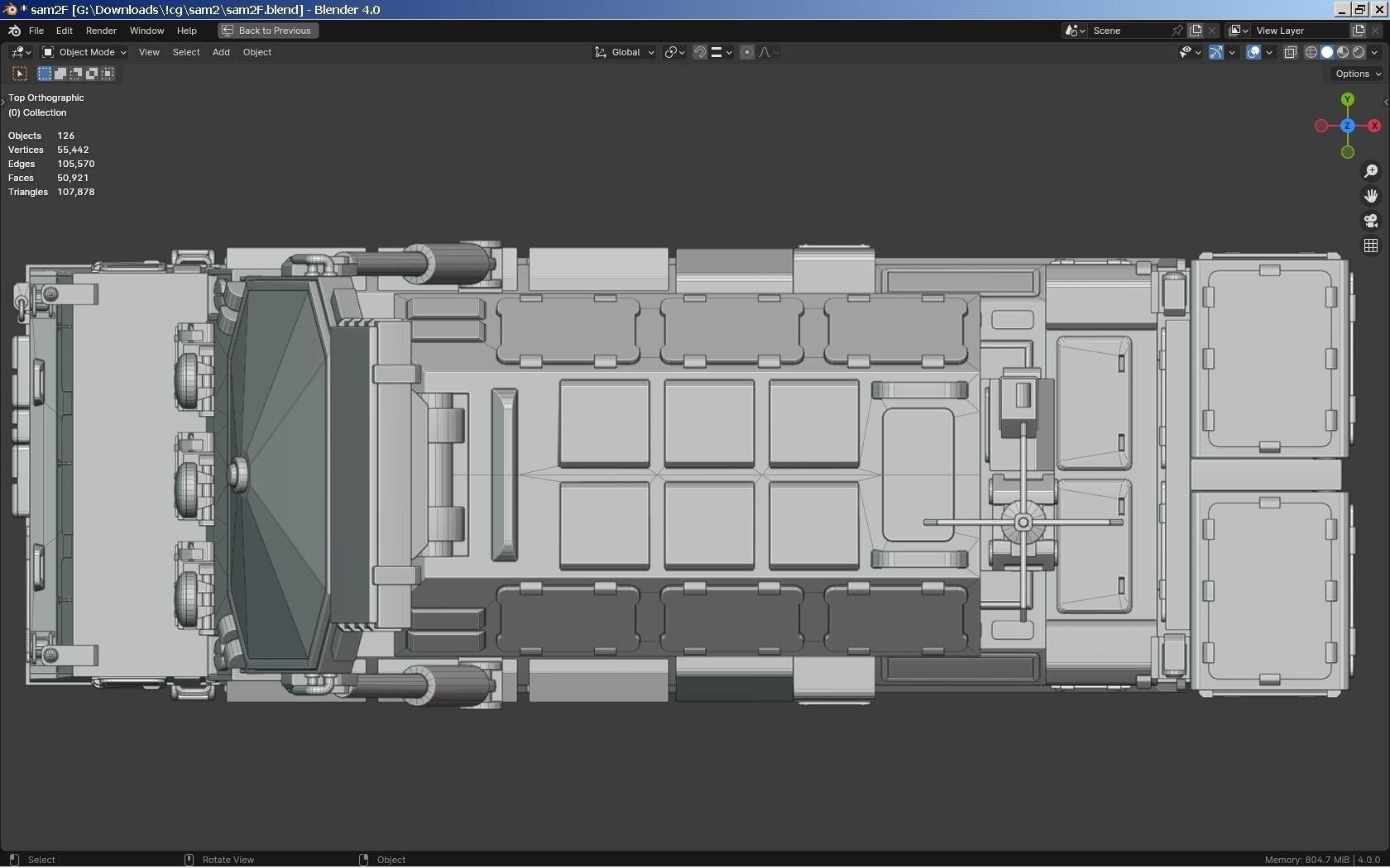 SAM Missile Launcher Bundle Low-poly 3D model_31