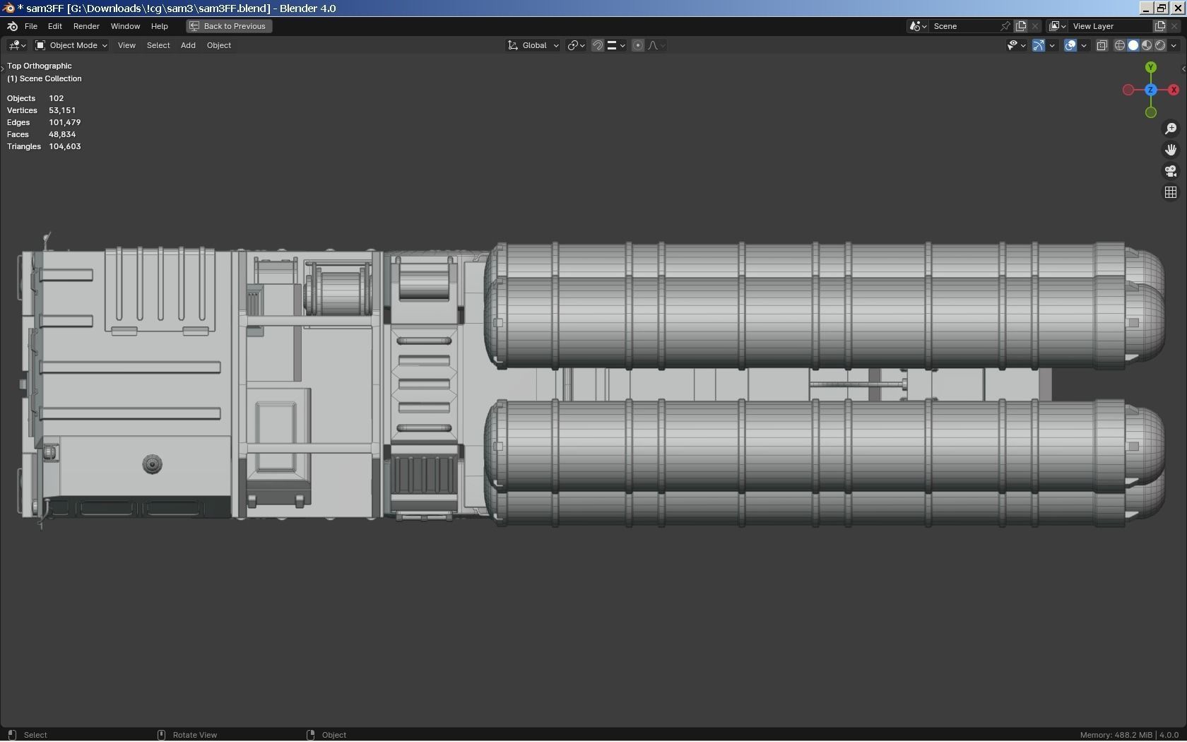 SAM Missile Launcher Bundle Low-poly 3D model_17