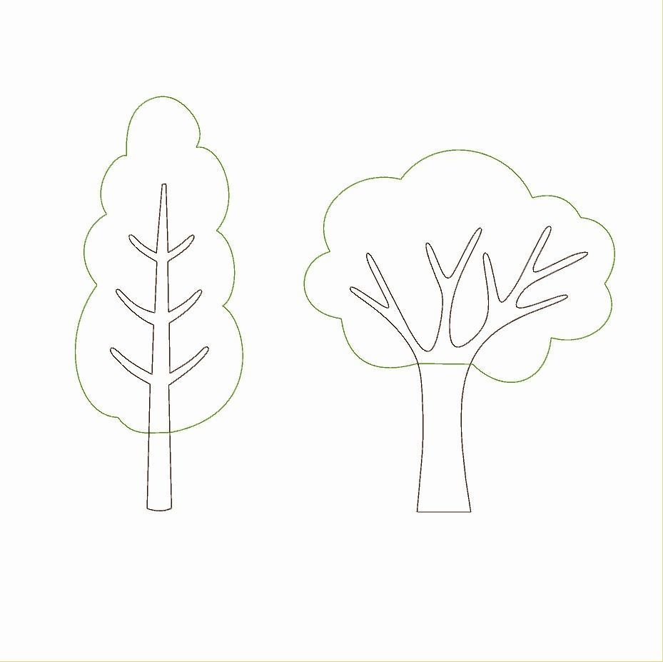 Trees Cutout Set - Elements For Interior Designing  3D model_3