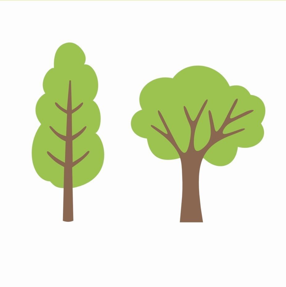 Trees Cutout Set - Elements For Interior Designing  3D model_1