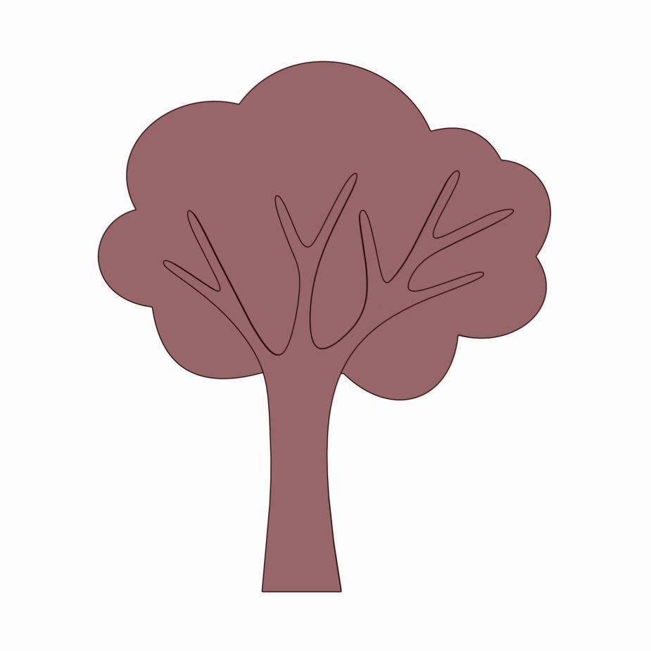 Trees Cutout Set - Elements For Interior Designing  3D model_5