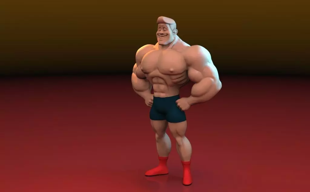 Bodybuilder Caricature 3D print model