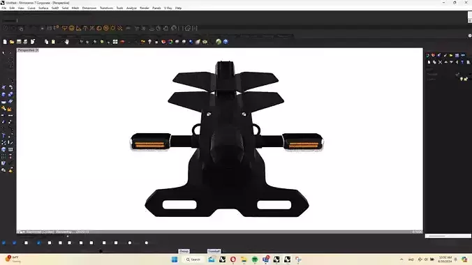 motorcycle rear fender - ZX25R style  3D model