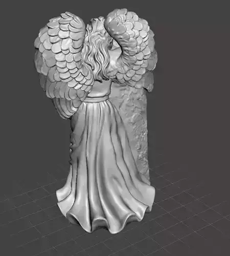Weeping Angel it broke our hearts Garden Statue 3D model 3D