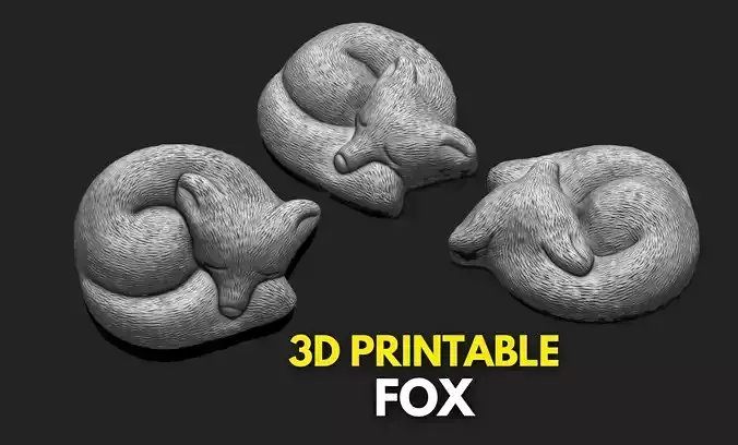 Fox Animal 3D STL File for 3D Printing 3D print model