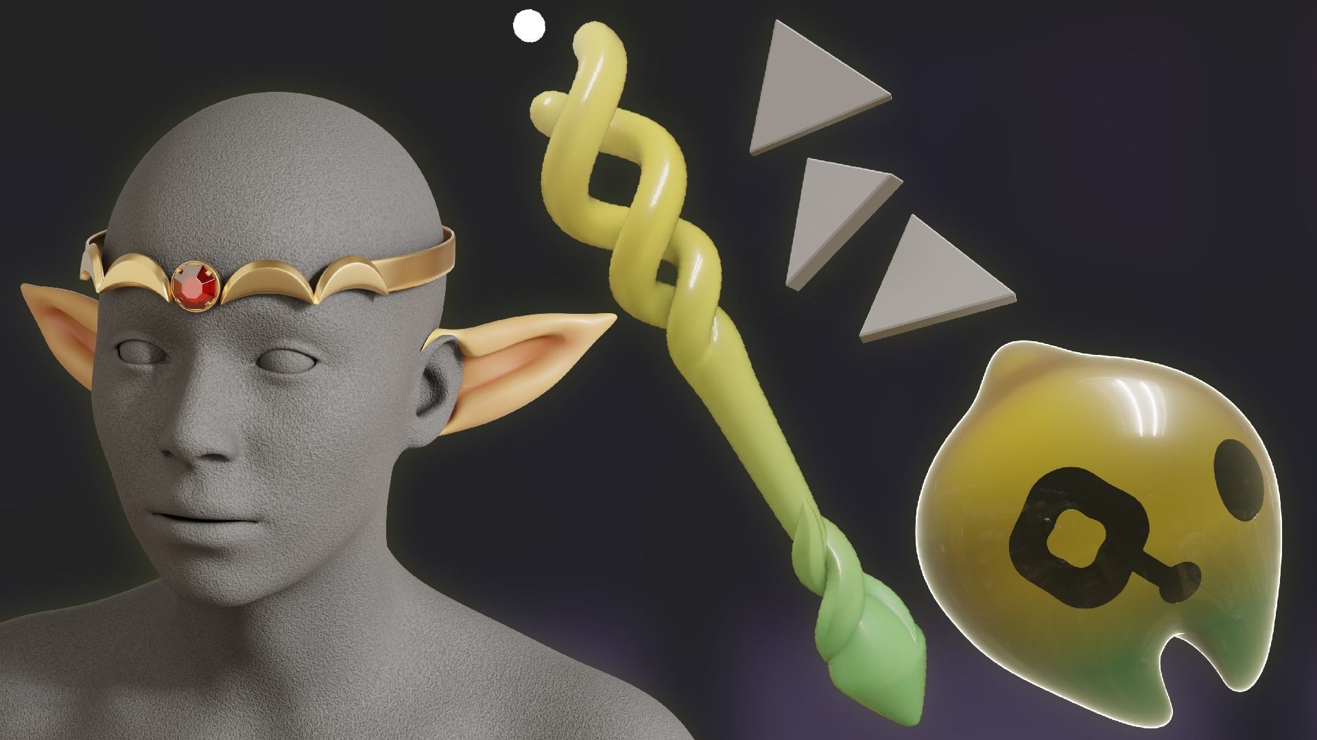 LEGEND OF ZELDA ECHOES OF WISDOM TRI ROD STAFF TIARA CROWN 3D print model_15